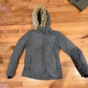 Women's Gray Hooded Jacket